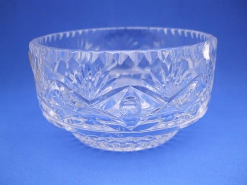 Royal Doulton Traditional Pattern Cut Single Fruit Dessert Bowl Crystal Glass Diameter 10cm Made in England
