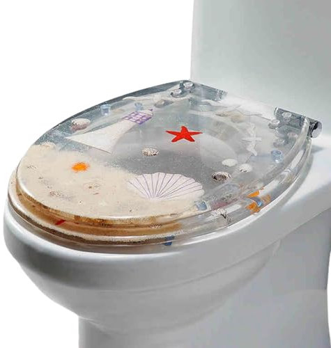 Eleeonora Resin Toilet Seat, Transparent, Easy To Install, Clean, Suitable For Hotel Toilet Decoration