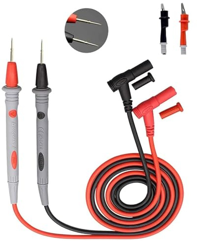 Multimeter Test Leads Kit, 1000 V / 20 A Multimeter Cable, Test Cable, MultimeterAccessories with Crocodile Clips, Test Cable, Measuring Tips Set, for Voltage Tester, Current Meter