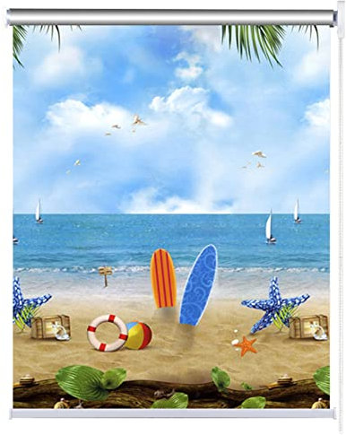 Verdunkelungsrollo für Badezimmer, Schlafzimmer, Küche, Verdunkelungsrollo mit Muster, erhältlich in 60 cm bis 140 cm Breite