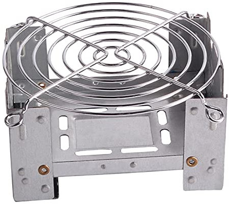Réchaud Pliant en Acier, Réchaud Portable Dextérieur, Réchaud De Camping en Acier Inoxydable, Réchaud à Combustible Solide, Support De Barbecue De Camping (D)