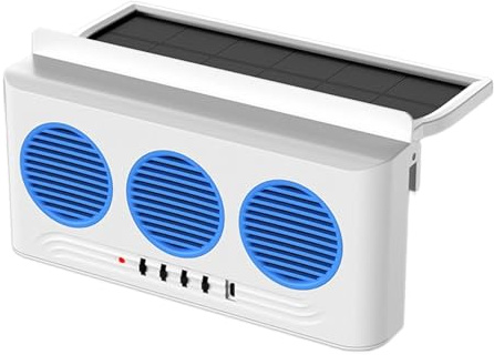 Ventilateur d'extraction solaire pour voiture | Refroidisseur portable,Ventilateur de fenêtre avec 3 sorties d'air,Pour renouveler l'air intérieur en été