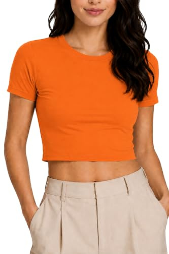 Re Tech UK - Top Corto para Mujer - Cuello Redondo - Ideal para el Verano - Tallas UK 8-14/EU 36-42