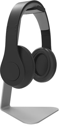 Kanto H1 Universal Headphone Stand with Curved Silicone Padding - Silver