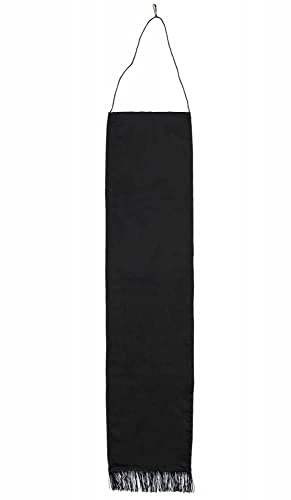Deitert Trauerflor aus Baumwolltuch mit schwarzen Fransen | Länge: 60 cm, 70 cm, 80 cm oder 100 cm | Fahnenband für Fahnen und Standarten | 80 cm