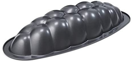 patisse 10500 - Molde para tartas o bollos trenzados - forma generosa - acero revestido, gris antracita, 35x13x6 cm, N/C