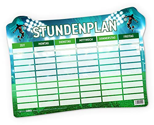 itenga Stundenplan DIN A4 magnetisch Motiv Fußball 31x22,5cm abwischbar z.B für den Kühlschrank