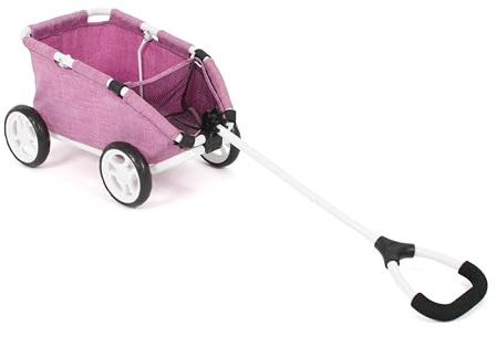 Bayer Chic 2000 Ziehwagen Skipper Jeans pink | 660-62, 46 x 30 x 29 cm | Moderner Ziehwagen im sportlichen Jeans Pink Design. Robust, leichtgängig & perfekt für Puppen, Teddys & Spielzeug.