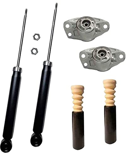 KDS Premium Stoßdämpfer Set hinten Domlager Puffer paßt für kompatibel mit Seat Altea Toledo Leon