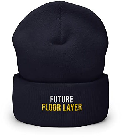 Future Floor Layer Hat (Embroidered Cuffed Beanie) Floor Layer Apparel Navy