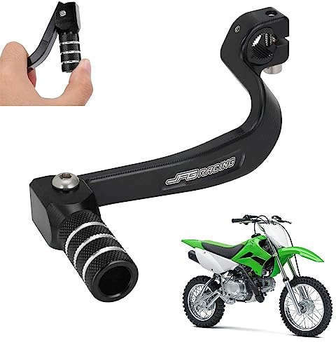 JFG RACING Motorcycle Gear Shifter Folding Shift Lever CNC for KLX 110 KLX110 KLX110L KLX110R 2010-2023 Dirt Pit Bike Black