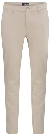 Blend Men's Plain Colour Business Casual Pants, 161104/Crockery, 40 W/34 L