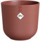 elho Jazz Round 23 cm blumentopf - Pflanzentopf für den Innenbereich - 100% recycelter Kunststoff - Einzigartige Struktur - Rot/Toskanisches Rot