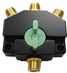Anteenna TA-103 3 Position Coaxial Switch for 144/440MHz HAM CB or HF/VHF/UHF Radio UHF Female (SO-239) Connector Plated Golden