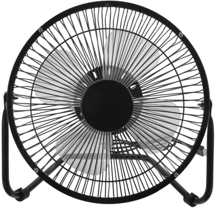 OSALADI Ventilador Usb Mini De Escritorio Silencioso 8 Pulgadas Metal Retro 360 Grados Ajustable