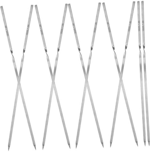Toddmomy 10piezas Pinchos De Barbacoa Inoxidable Antideslizantes Perfectos Para Camping y Picnics