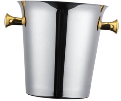 ABOOFAN Seau à Glace INOX pour Bar Et Maison Refroidisseur Portable Antirouille Seau à Vin Et Bière Robuste Surface Polie Lisse Conservation Longue Durée du Froid