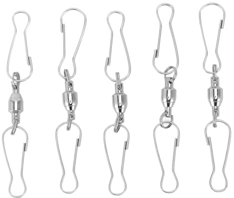 Double Clip Wind Spinners Hangers, 360 Degree Rotation Windsock Clips 20 Pieces Professional Stainless Steel Stainless for Wind Spinners for Solar Lights (Cosiki7o0zaq6siu-11)