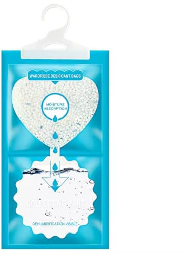 10X Schrank-Entfeuchter Luftentfeuchter Kleiderschrank zum Aufhängen - Entfernung von Feuchtigkeit, Schimmel & Gerüche – Raumentfeuchter ohne Strom mit Wasserauffang Beutel