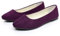 Womens Lovely Ballet Flats with 26 Vibrant Colors, Ladies Indoor Outdoor Comfy Flat Shoes Pure Color Suede-Effect Upper Ballerina Pumps Portable Slip On Dolly Shoes