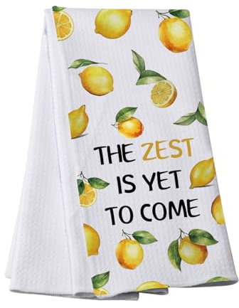 Lemon Kitchen Decor The Zest Is Yet To Come, canovaccio da cucina con limonata, regalo per gli amanti del limone (asciugamano Zest)