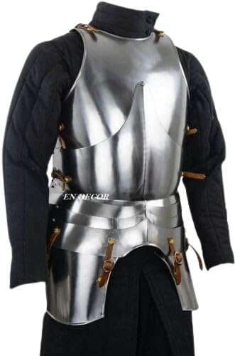 Mittelalterlicher Brustpanzeranzug Muskeljacke Eisen Stahl Gothic Brustplatte Deutscher Ritter Rüstung Kürass LARP Krieger Brustpanzer Cosplay Kostüm Halloween