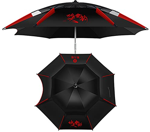 ISCBAFYX 2.0m/6.6ft,2.2m/7.2ft Outdoor Umbrella Garden Parasol Fishing Parasol,Large Parasol,Sun Protection Waterproof UV-Protection,for Deck Backyard Pool Beach Patio,Red,Orange,Green