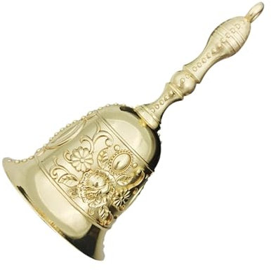 Abendessenglocke | Vintage Relief Weihnachtsglocken - Ästhetische Luxus Laute Messing Handrufglocke für Schule Kirche Hochzeiten Hotels Küche Klingeln