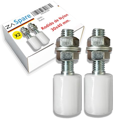 ZASPARE - Führungsrollen Schiebetor aus Nylon – Geräuscharm & Langlebig – Für Leichtgängige Führung Schiebetüren und Toren – Ideal für Garage, Industrie & Heimwerker – 30X40 (PACK 2)