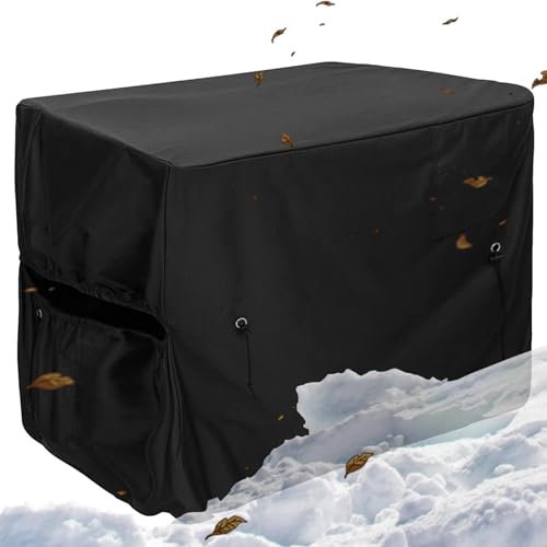 Nlrlo Pool Heat Pump Cover - Waterproof, UV Resistant, Thermal Insulated Oxford Cloth with 8 Drawstrings, Adjustable Universal Size 39.7 x 33.8 x 30.7