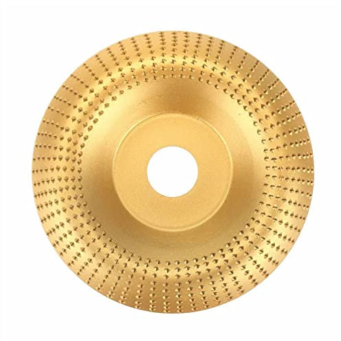 SZTVECFW Meule d'angle en Bois ponçage Sculpture Outil Rotatif Disque abrasif for meuleuse d'angle carbure de tungstène façonnage meules disques(Gold,110Mmx22Mm)