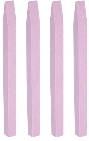 sourcing map 4pcs Pumice Stone Nail File, Pumice Nail Polishing Stick Cuticle Remover Pusher, Professional Quartz Stone Nail Filing Buffer Manicure Tool for Salon Nail Art Care, Pink