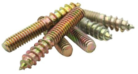 Metal Screws 20/50Pcs M4 M5 M6 M8 Color Zinc Plated Carbon Steel Hanger Bolts Double Ended Thread Lag Fasteners Screw Fixing Screw(20pcs,M4x20mm)