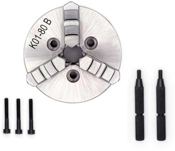 DAISHUJIE Drehfutter K01-80B K01-80 80mm 3'' Zoll 3-M5 3 Backen Manuelle Drehbank Chuck