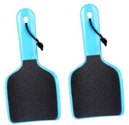 POPETPOP 2 Limas para Pies de Doble Cara Forma Curva, Raspador de Pies para Eliminar Callos, Material Plástico y Esmeril, Fácil de Lavar para Uso Profesional Casa