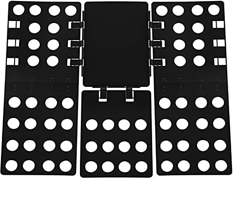 HGDNNDEOP T-förmiger Wäschefalter, Faltbrett for Erwachsenenkleidung, Mehrfarbig(Black)