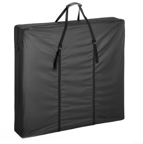 Copertura impermeabile per tavolo pieghevole da esterno, in tessuto Oxford 210D/420D/600D, resistente al sole, borsa da viaggio nera (600D)