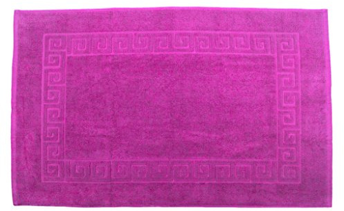 Julie Julsen Badvorleger 70 x 120 cm Premium Qualität 900 gm2 in aktuellen Farben und 4 Größen aus Baumwolle Badematte Badteppich Duschvorleger Design Spirale Pink
