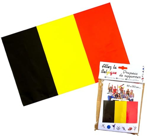 MAELSA - Drapeau Belgique 90x150 - drapeau belge festival manifestation supporter très résistant grand format