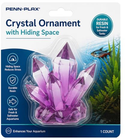 Penn-Plax Deco-Replicas Crystal Cluster Aquarium Dekoration - sicher für Süßwasser und Salzwasser Aquarien - Amethyst Rosa