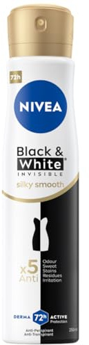 NIVEA Antiperspirant Black&White Invisible Silky Smooth spray, 250 ml