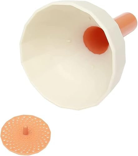 VIKIMO Edelstahl-Trichter, Mehrzweck-Küchentrichter-Set, Silikon-Küchengerät, Zubehör für Wasserflasche, Flüssigkeit (Farbe: Bianco)