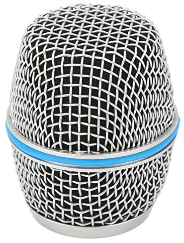 Replacement Mic Grille Metal Microphone Mesh Ball Head with Built in Inner Foam Filter, for Beta87A Mic and Other Models