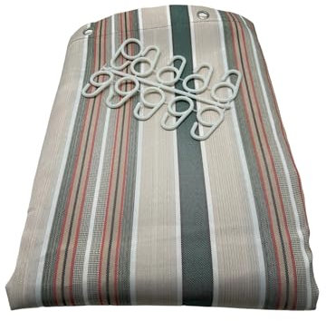 GCARREDOCASA Tende Da Sole Per Balconi 150x300cm - Fissaggio ad Anelli - VERDE - Tenda da Sole Per Esterno Tessuto Resistente con Anelli Lavabile a Caduta,Telo Ombreggiante Occhiellato Righe Africa