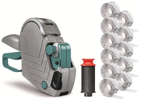 Meto Basic S Starter Kit inkl. 11.000 Etiketten – Preis, Datum, MHD (1-zeilig, 8-stellig für 22x12 mm Etiketten, sofort einsatzbereit) Handauszeichner + 11 Etikettenrollen