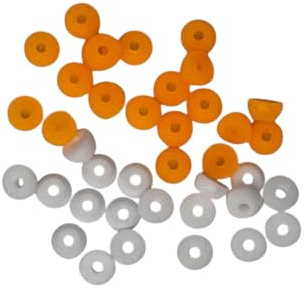 10 Sets Leefai Pro Fingerboard Trucks Bushing, Orange and White, etwas härter im Vergleich zu den G1-Buchsen
