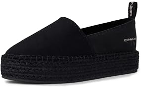 Calvin Klein Jeans Damen Espadrilles Platform mit Plateau, Schwarz (Black), 37
