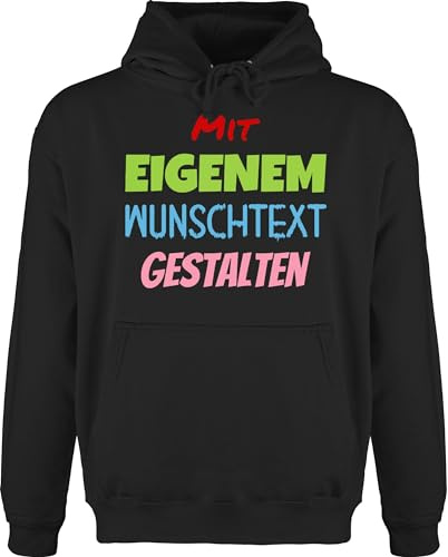Geschenk mit Namen personalisiert by Shirtracer - Hoodie Herren Pullover Männer - Aufdruck selbst gestalten - Wunschtext I mit eigenem Text personalisiert