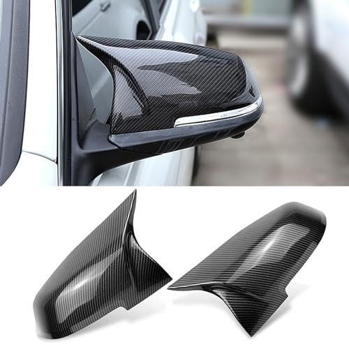Altsbaos Kompatibel mit Auto Rückspiegel Abdeckung BMW F20 F21 F22 F23 F87 F30 F31 F34 F32 F33 F36 I01 E84 Seitenspiegelgehäuse bmw Spiegelkappen 1er 2er 3er 4er i3 x1 Links+ Rechts-Kohlefasermuster