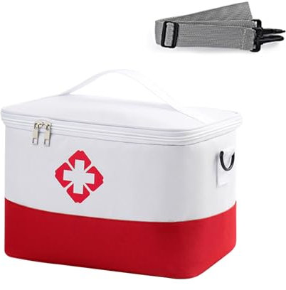 Zasjon Medikamententasche Reise Große Kapazität Reiseapotheke Tasche Leer Medizintasche Wasserdichte Medikamenten Aufbewahrung Notfalltasche Leer Erste Hilfe Tasche Medizin Aufbewahrungstasche Tragbar